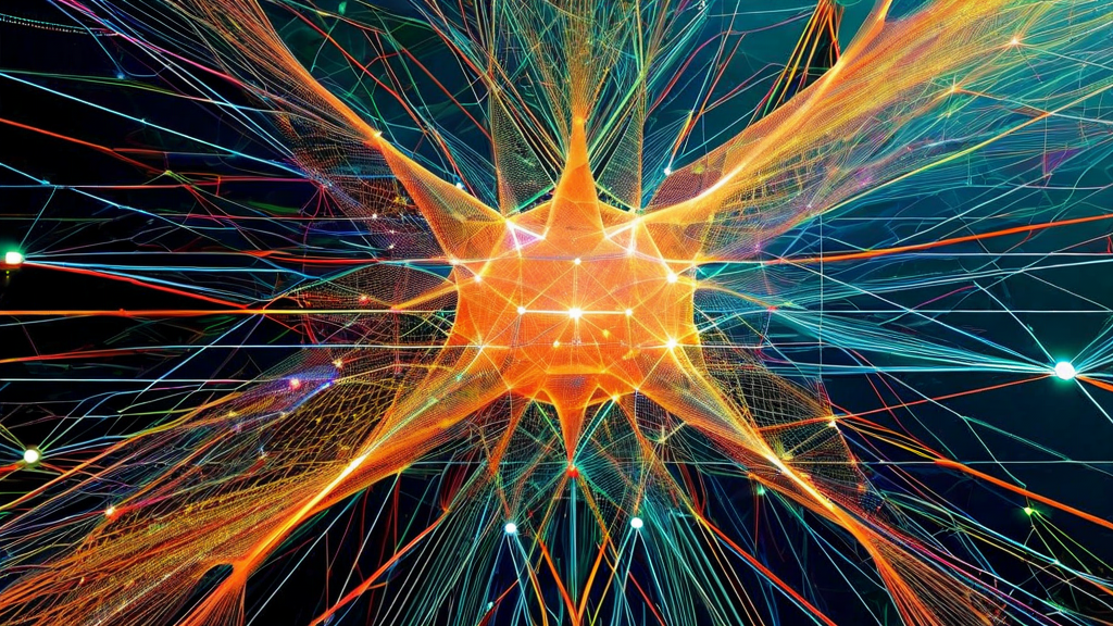 Neural network visualization representing LLM code understanding